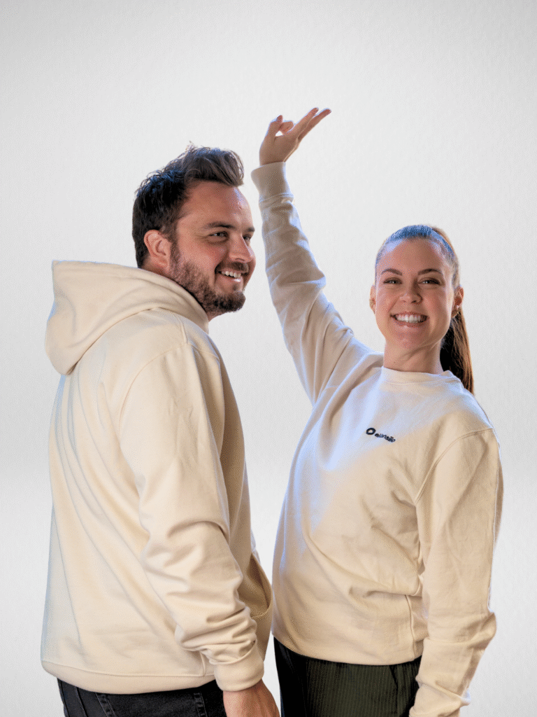 Sweat col rond épais unisexe