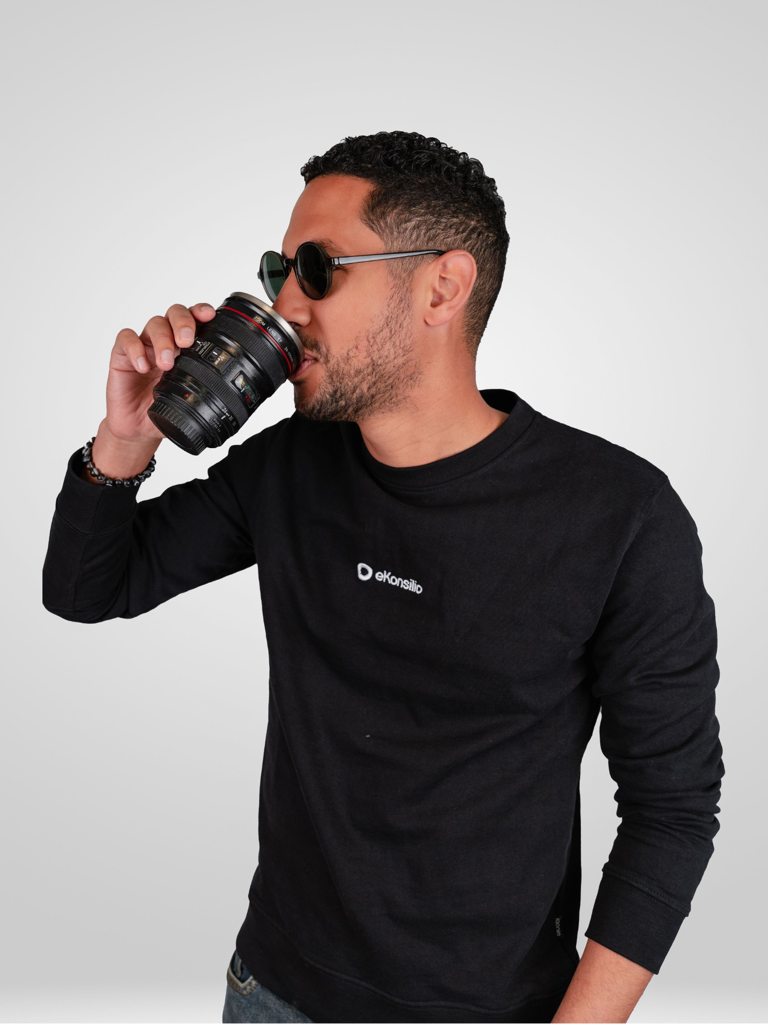 Sweat col rond épais unisexe